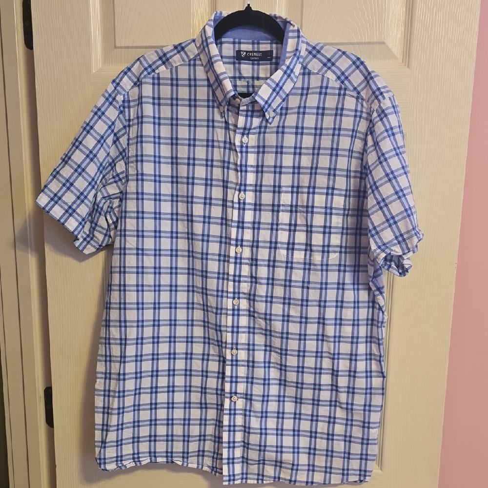 Daniel Cremieux Blue and White Plaid Button-Down Shirt